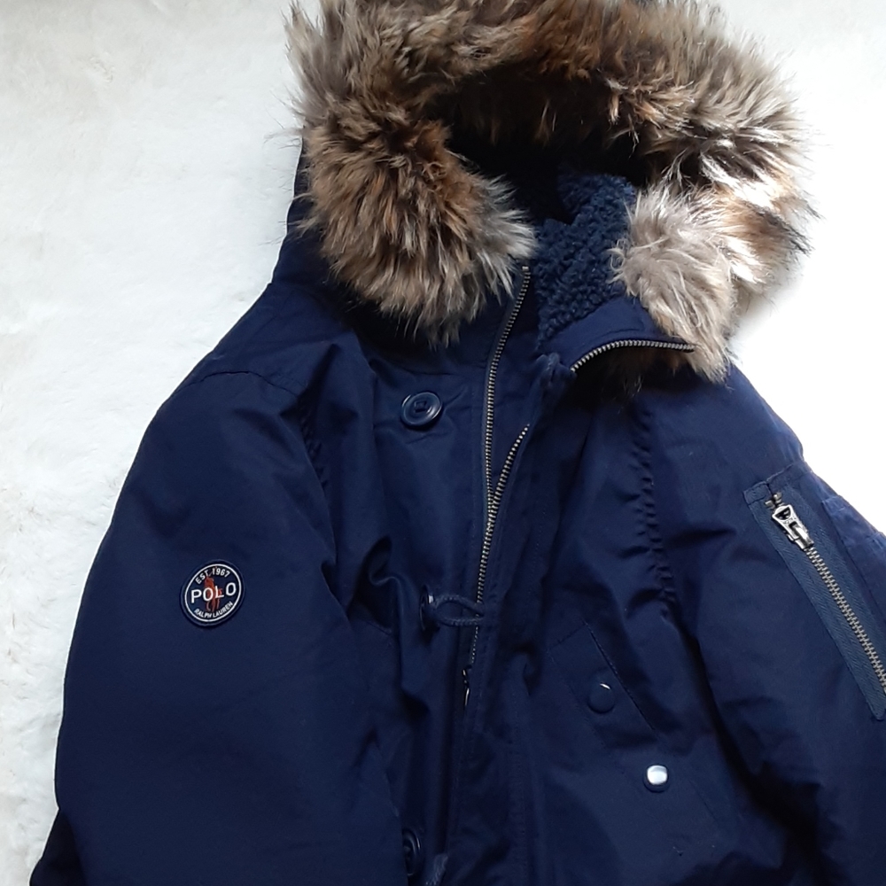 Boys Fur Hooded Puffer Coat